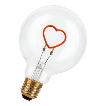 Bailey LED Silhouette Hart G95 E27 2W 40lm Rood | dimbaar, Ophalen of Verzenden, Nieuw