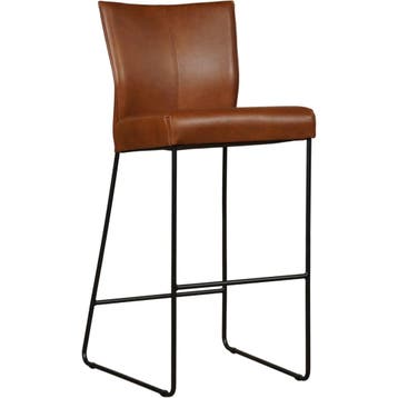Leren barkruk Mate hoog - Granada Savannah (cognac), Nieuw, Leer, Ophalen of Verzenden, 90 cm of meer