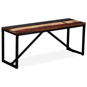 vidaXL Bankje 110x35x45 cm massief gerecycled hout, Verzenden, Nieuw