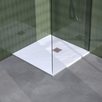 Brauer Asteroid Douchebak - 100 x 100 cm - Mineraalmarmer -, Ophalen of Verzenden, Nieuw