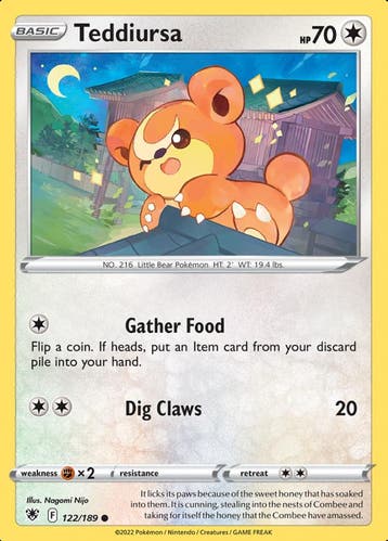 Teddiursa 122/189 Astral Radiance, Ophalen of Verzenden, Nieuw, Losse kaart, Foil