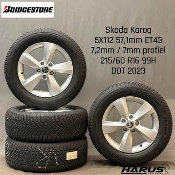 Originele Skoda Karoq 16 inch winterwielen – 57A601025 S-T, 16 inch, Banden en Velgen, Personenwagen, Gebruikt