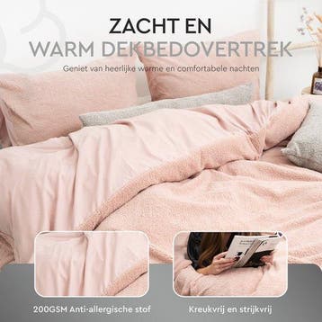 Veiling - Sleeptime Teddy Dekbedovertrek - 200x200/220 +2slo, Nieuw
