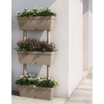 vidaXL Plantenbakken 6 st 100 cm taupe, Verzenden, Nieuw, Minder dan 60 cm, 60 cm of meer