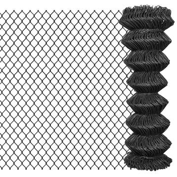 vidaXL Gaashek 15x1,25 m staal grijs, Verzenden, Nieuw, IJzer, 1 tot 2 meter