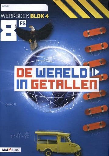 De wereld in getallen Groep 8 blok 4 FS Werkboek, Verzenden, Zo goed als nieuw