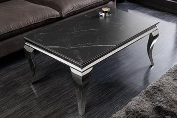 Design salontafel MODERN BAROK 100 cm zwart antraciet chroom, Ophalen of Verzenden, Nieuw