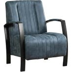 Leren fauteuil Glamour - Kenia Denim (blauw), Huis en Inrichting, Fauteuils, Nieuw, Ophalen of Verzenden, 50 tot 75 cm, Industrieel, Modern, Retro