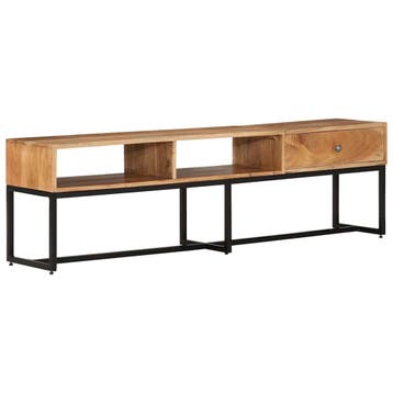 vidaXL Tv-meubel 160x30x45 cm massief acaciahout, Verzenden, Nieuw, 50 tot 100 cm, Minder dan 100 cm