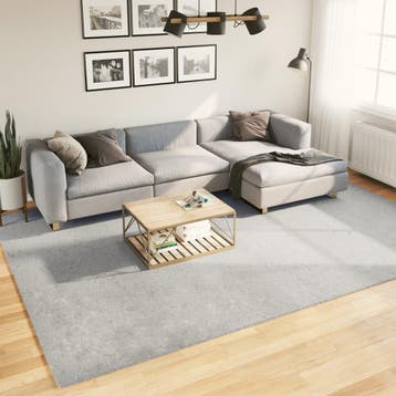 vidaXL Vloerkleed HUARTE laagpolig zacht wasbaar 240x340 cm, Verzenden, Nieuw, Grijs