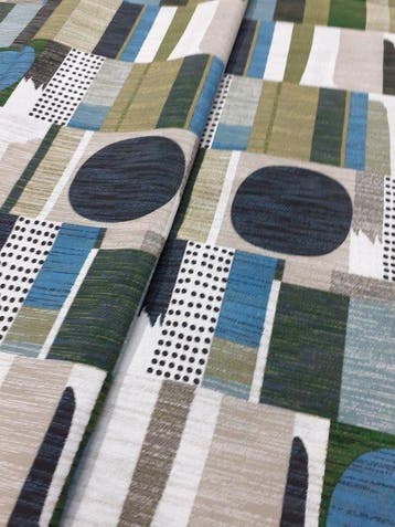 Meubelstof - 5 m - 1.4 m - Meervoudig geometrisch abstract