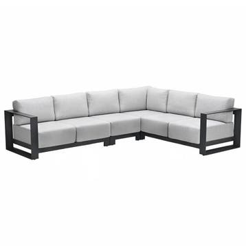 Garden Impressions Malakka loungebank 4-delig - donker grijs, Tuin en Terras, Verzenden, Nieuw