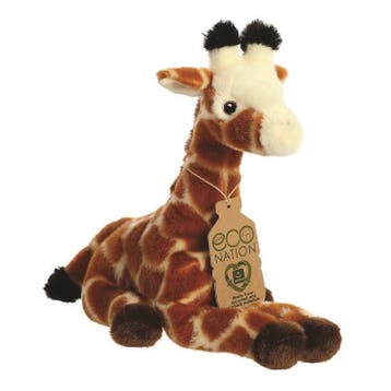 Aurora giraffe knuffel - pluche - 21 cm - liggend - savanne, Verzenden, Nieuw