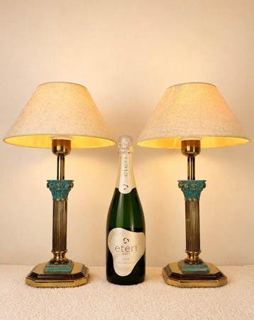 Bejorama Lighting - Tafellamp (2) - Empire - Messing, Staal,