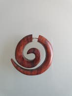 Fake Stretcher Spiral Brown Wood Chunk, Sieraden, Tassen en Uiterlijk, Piercings, Verzenden, Nieuw