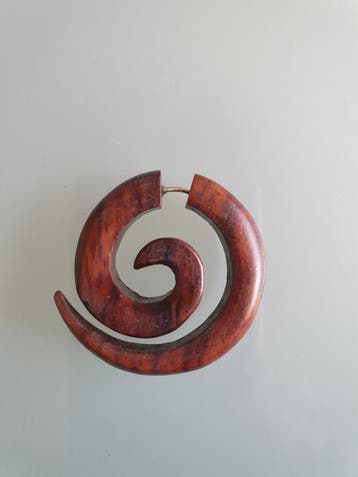 Fake Stretcher Spiral Brown Wood Chunk, Verzenden, Nieuw