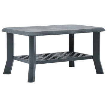 vidaXL Salontafel 90x60x46 cm kunststof groen, Huis en Inrichting, Tafels | Salontafels, Kunststof, 50 tot 100 cm, Verzenden, Nieuw