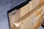 Massief dressoir SCORPION 180cm zwart hangend mangohout 3D, Ophalen of Verzenden, Nieuw