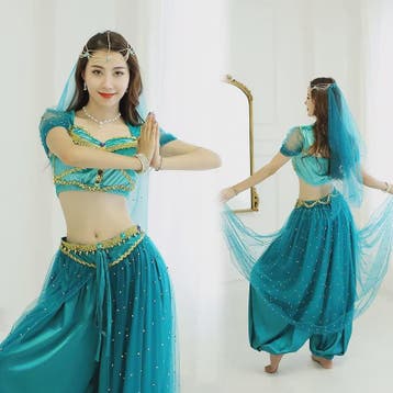 Prinses Jasmine Kostuum Set - Dans, Cosplay & Bollywood Outf, Verzenden, Nieuw