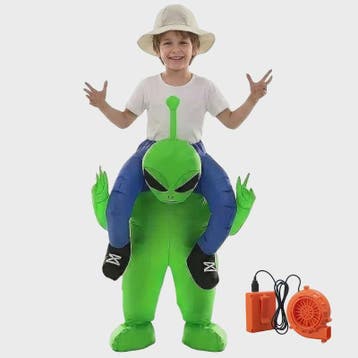 Opblaasbaar Alien Kostuum voor Kinderen & Volwassenen - Grap, Verzenden