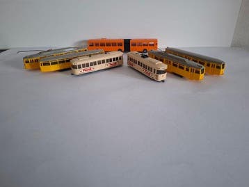 Wiking H0 - Model treinwagon (7) - straat trams dubbele, Nieuw