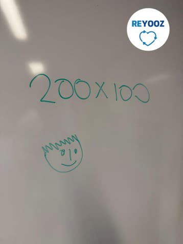 Whiteboard - 200x100cm met magnetische achterplaat, Nieuw in verpakking