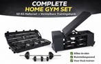 homesport Halterset 50kg + bank, Sport en Fitness, Fitnessmaterialen, Verzenden, Nieuw, Benen, Dumbbell