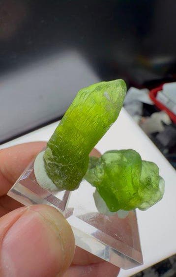 Groene peridoot kristal uit Mansehra, Pakistan Kristalen- 21