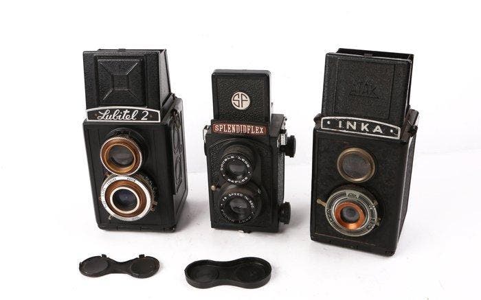 ATAK + Lubitel INKA Twin lens reflex camera (TLR), Audio, Tv en Foto, Fotocamera's Analoog