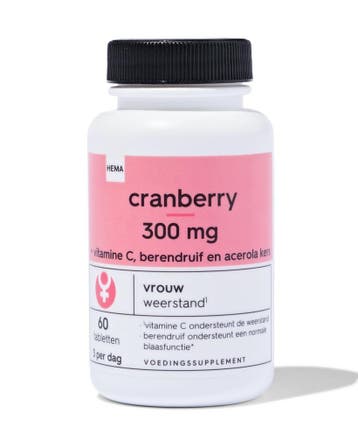 HEMA Cranberry 300 mg 60 stuks, Verzenden, Nieuw
