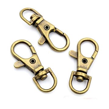 Musketon haak - 23mm - Draaibaar - Swivel - Brons, Ophalen of Verzenden, Nieuw, Overige typen
