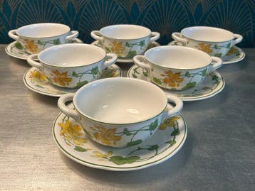 Villeroy & Boch - Set soepkommen (6) - Geranium - Porselein