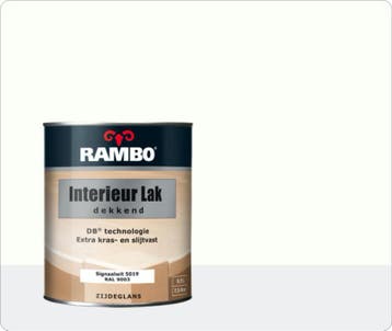 Rambo Interieur Lak Dekkend Zijdeglans - Signaalwit Ral 9..., Wit, Nieuw, Ophalen of Verzenden, Lak