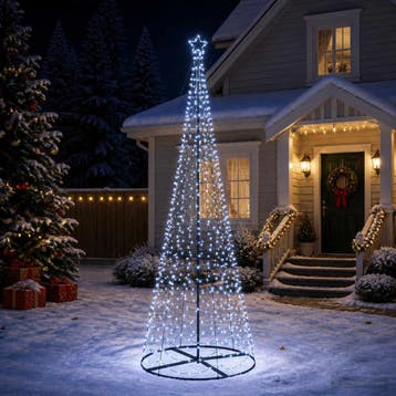 vidaXL LED-kerstboom spiraal met voet EKENAS 300 cm 475, Verzenden, Nieuw