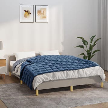 vidaXL Verzwaringsdeken 137x200 cm 6 kg stof blauw, Verzenden, Nieuw, Blauw