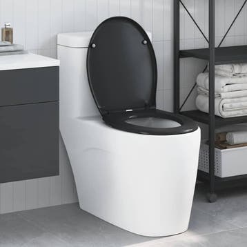vidaXL Toiletzitting Zwart 47 x 37 x 4 cm Duroplast, Verzenden, Nieuw