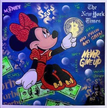 Addiel Arturo - Minnie Mouse XL / Acryl auf Leinwand