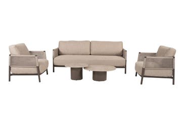 4SO Savanne/Sofie stoel-bank loungeset - Terre, Verzenden, Nieuw, Overige materialen, Loungeset
