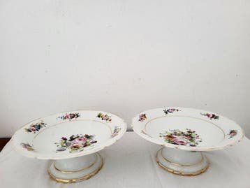 Porcelaine de Paris - Bord - Porselein - paar stekken op, Antiek en Kunst