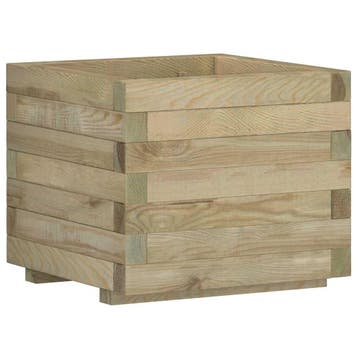 vidaXL Plantenbak verhoogd vierkant 50x50x40 cm hout, Verzenden, Minder dan 60 cm, Nieuw, Hout