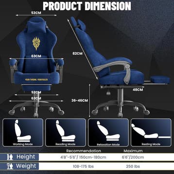 Ergonomische Bureaustoel -  Office Chair - Gamestoel - Volwa, Verzenden, Zo goed als nieuw