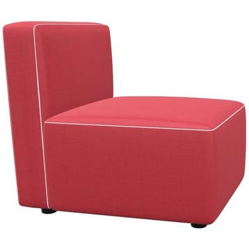 Andreu World Bankmodule Dado 1-zits Rood - Modulaire bank -, Huis en Inrichting, Banken | Bankstellen, Overige materialen, Gebruikt