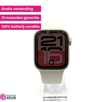 Apple Watch SE 3 40mm starlight | 100% batterij | Garantie, Stressniveau, Verzenden, IOS, Zo goed als nieuw