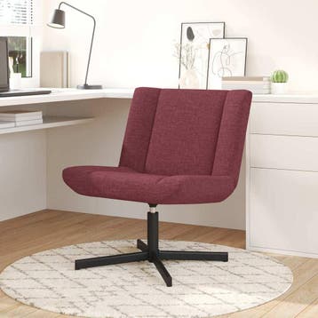 vidaXL Draaistoel Wijnrood 63 x 75 x 76 cm Stof, Verzenden, Nieuw, Rood