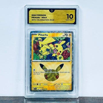 Pokémon Graded card - Pikachu - 30th Celebration 048 –, Nieuw