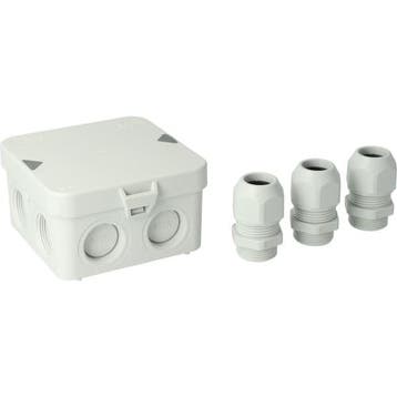 Attema Kabeldoos AK1 grijs IP65 + 3 wartels M25, Ophalen of Verzenden, Nieuw