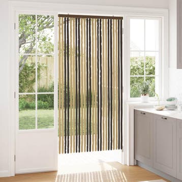 vidaXL Insecten Gordijn Chenille Donkerbruin, Beige 100 x, Huis en Inrichting, Verzenden, Nieuw, Bruin