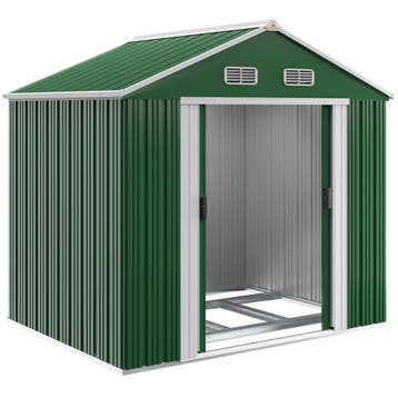 Tuinhuis Groen Metaal 260x205x180cm (Schuurtjes-Rekken), Tuin en Terras, Verzenden, Nieuw