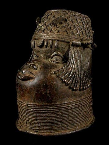 Bronzen Hoofd - Yoruba - Nigeria