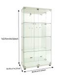 Glazen Vitrinekast – 4 Planken en 8 Opbergvakken met Deur, Huis en Inrichting, Kasten | Vitrinekasten, Verzenden, Nieuw